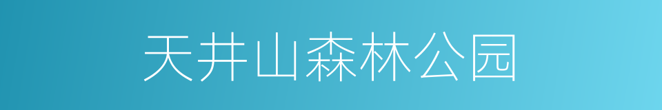 天井山森林公园的同义词