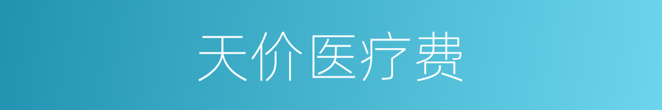 天价医疗费的同义词
