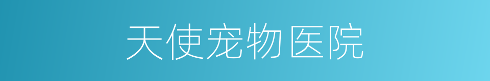 天使宠物医院的同义词