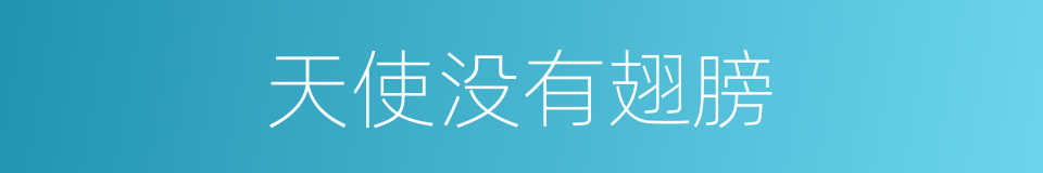 天使没有翅膀的同义词