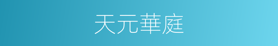 天元華庭的同義詞