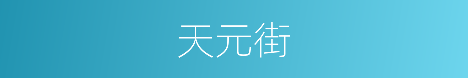 天元街的同义词
