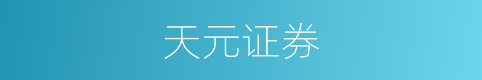 天元证券的同义词