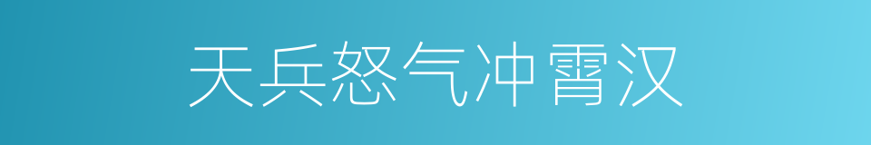 天兵怒气冲霄汉的同义词