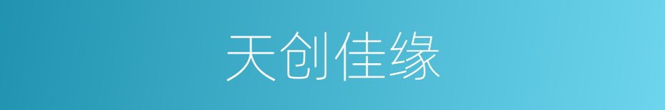 天创佳缘的同义词