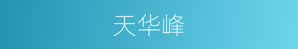 天华峰的同义词