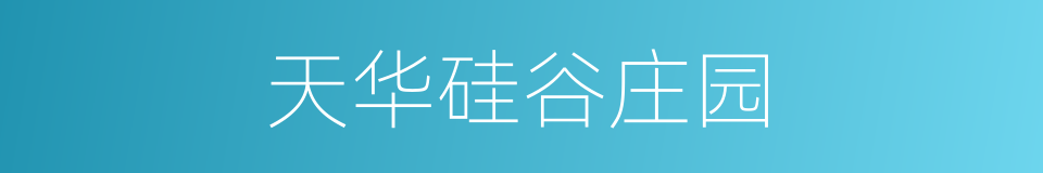 天华硅谷庄园的同义词