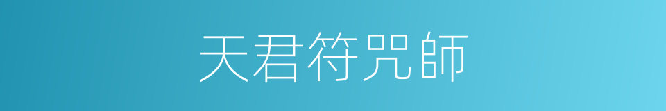 天君符咒師的同義詞