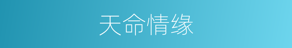 天命情缘的同义词