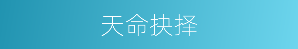 天命抉择的同义词