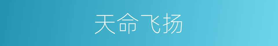 天命飞扬的同义词