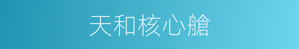 天和核心艙的同義詞