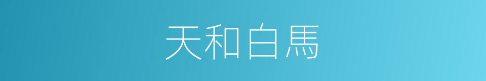天和白馬的同義詞