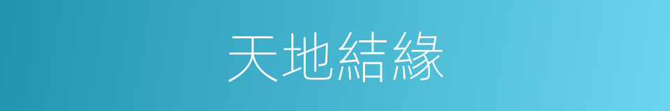 天地結緣的同義詞