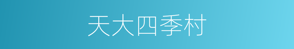 天大四季村的同义词