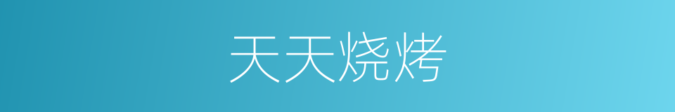 天天烧烤的同义词