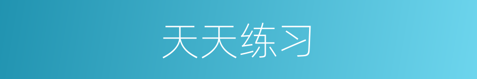 天天练习的同义词