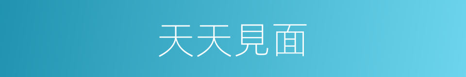 天天見面的同義詞