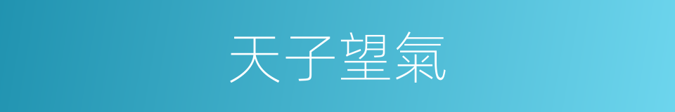 天子望氣的同義詞
