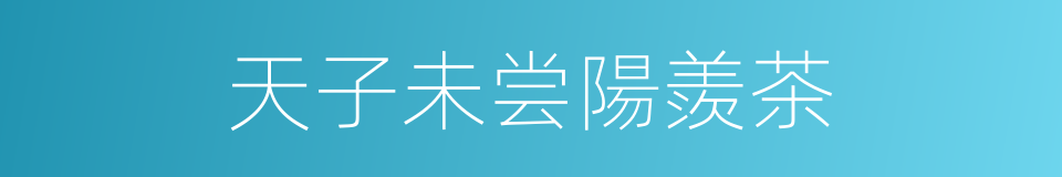 天子未尝陽羨茶的同義詞