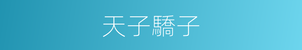 天子驕子的同義詞