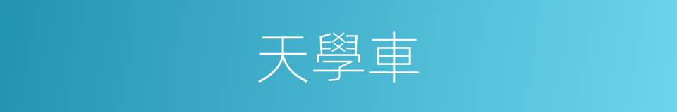 天學車的同義詞