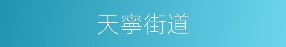 天寧街道的同義詞