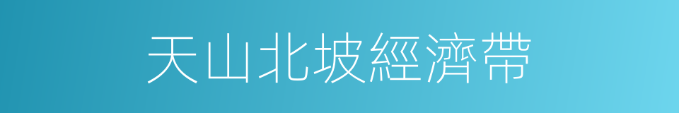 天山北坡經濟帶的同義詞