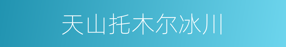 天山托木尔冰川的同义词