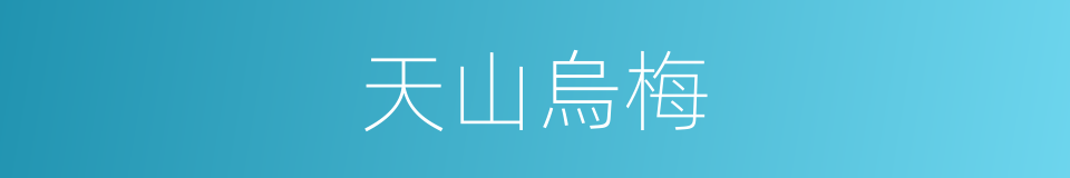 天山烏梅的同義詞