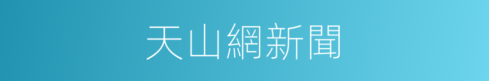 天山網新聞的同義詞