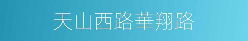 天山西路華翔路的同義詞