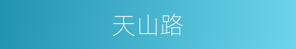 天山路的同义词