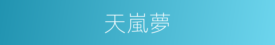 天嵐夢的同義詞