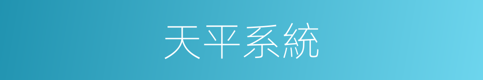 天平系統的同義詞