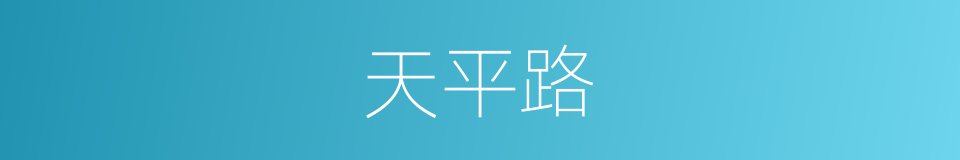 天平路的同义词