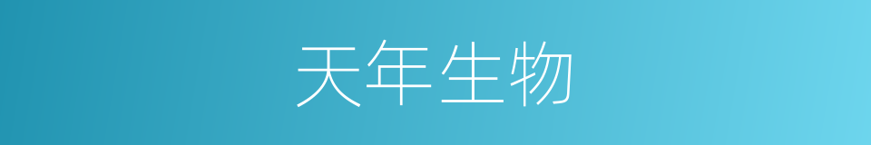 天年生物的同义词