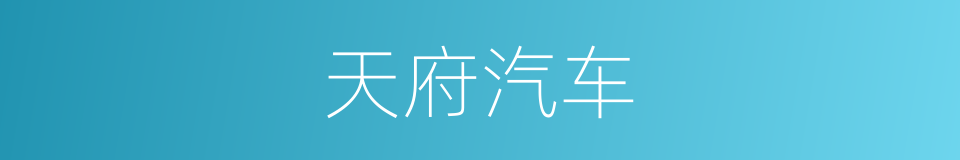 天府汽车的同义词