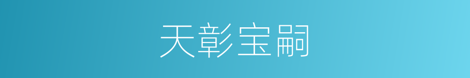 天彰宝嗣的同义词