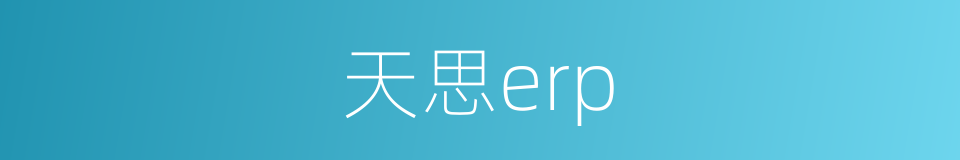 天思erp的同义词