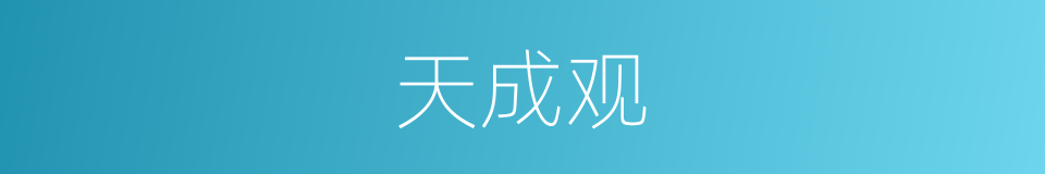 天成观的同义词