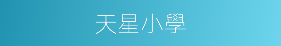 天星小學的同義詞