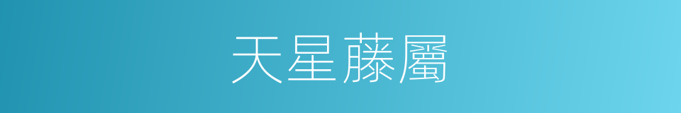天星藤屬的同義詞