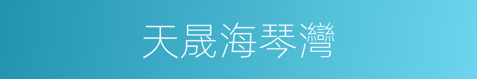天晟海琴灣的同義詞