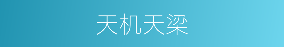 天机天梁的同义词