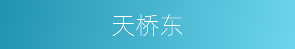 天桥东的同义词