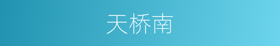 天桥南的同义词