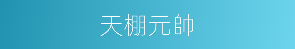 天棚元帥的同義詞