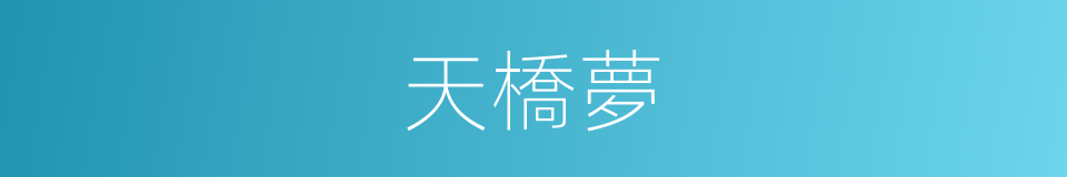 天橋夢的同義詞