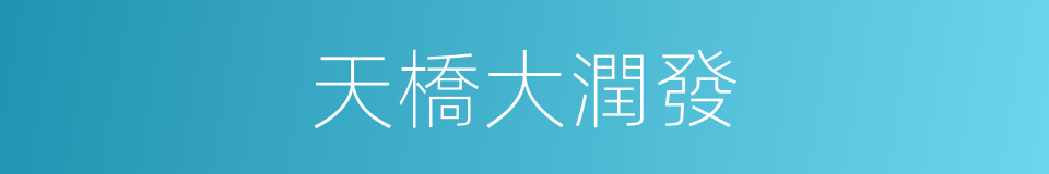 天橋大潤發的同義詞